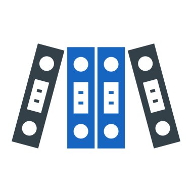 Arşiv klasörleri simgesi. Vektör çizim