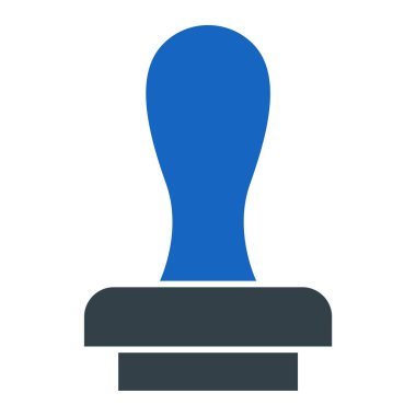 mühür ikonlu pul. vektör illüstrasyonu