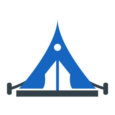 kamp çadır simgesi. vektör çizim