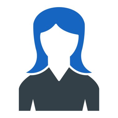 Kadın avatar. Web simgesi