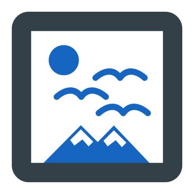 Doğa. Web simgesi basit illüstrasyon