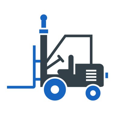 Forklift kamyon simgesi vektör illüstrasyonu