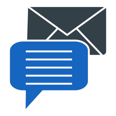 ileti vektörü düz renk simgesi