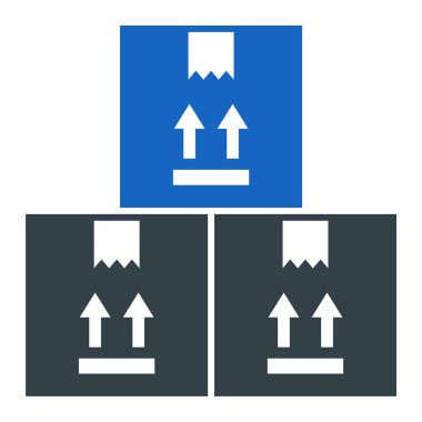 karton kutular kutsal kişilerin resmi, vektör çizim