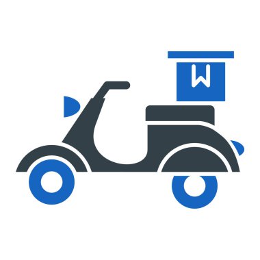 scooter simgesi vektör illüstrasyonu