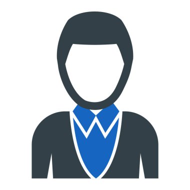 İş adamı. Web simgesi basit illüstrasyon