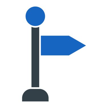 Bayrak. Web simgesi basit illüstrasyon