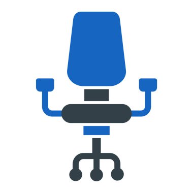 Sandalye düz simgesi, vektör illüstrasyonu