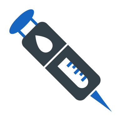 Şırınga. Web simgesi basit tasarım