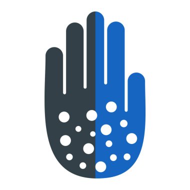 Virüs koruma ikonu vektör illüstrasyon tasarımı ile el