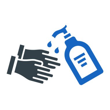 El yıkama ikon vektörü. İnce çizgi işareti. izole edilmiş sınır sembolü çizimi