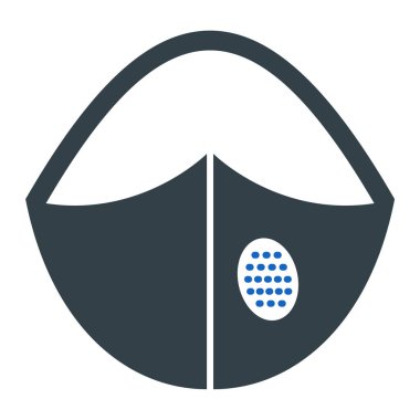 Moda biçimi izole edilmiş arkaplanda maske simgesi