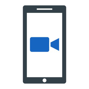 Cep telefonu ikonlu akıllı telefon. vektör illüstrasyonu