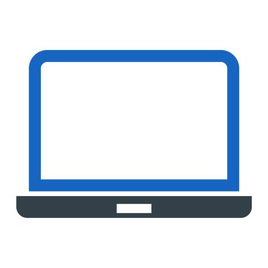 Dizüstü bilgisayar simgesi vektör çizimi