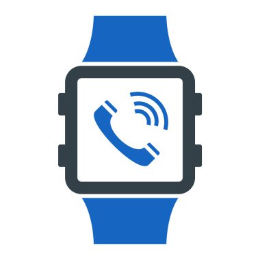 Beyaz arkaplanda akıllı saat simgesi