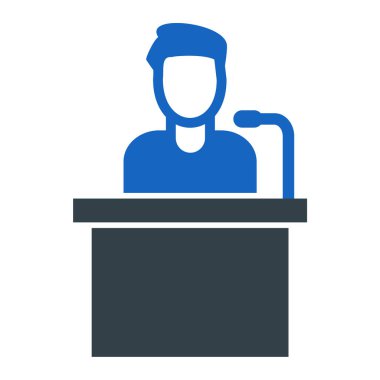 Konferans. Web simgesi basit illüstrasyon