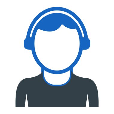 Kadın avatar ikonu. Beyaz arkaplanda izole edilmiş web tasarımı için müşteri kişi vektör simgelerinin basit çizimi