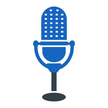 mikrofon simgesi vektör illüstrasyonu