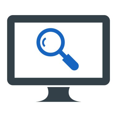 Arama motoru optimizasyon simgesi vektör çizimi