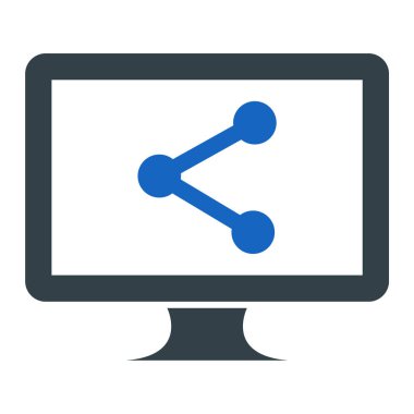 Paylaş. Web simgesi basit illüstrasyon