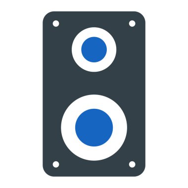 Konuşmacı simgesi. Web için ses aygıtı vektör simgelerinin basit çizimi