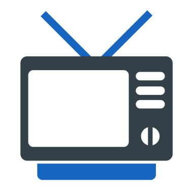 Televizyon. Web simgesi basit illüstrasyon