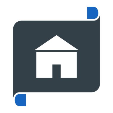 Beyaz arkaplanda ev simgesi vektörü izole edildi, logo konsepti