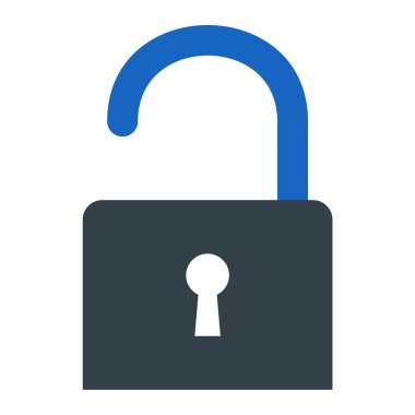 asma kilit ikon vektör çizimi