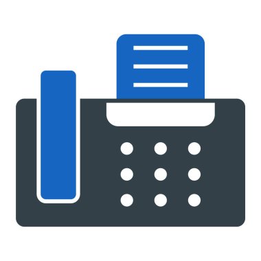 faks. Web simgesi basit illüstrasyon