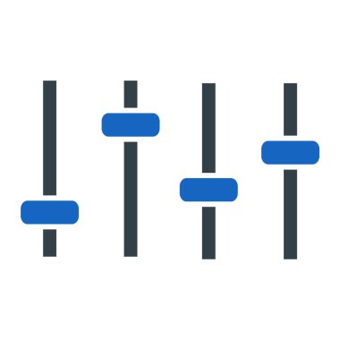 ses eşitleyici simgesi, vektör illüstrasyonu