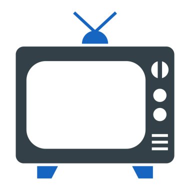 Televizyon. Web simgesi basit illüstrasyon