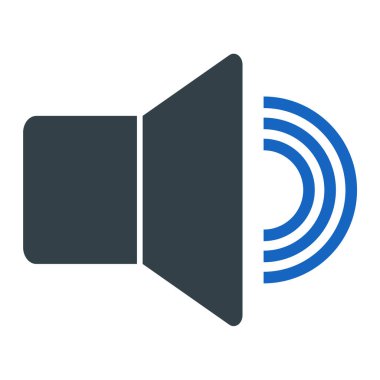 Konuşmacı. Web simgesi basit illüstrasyon