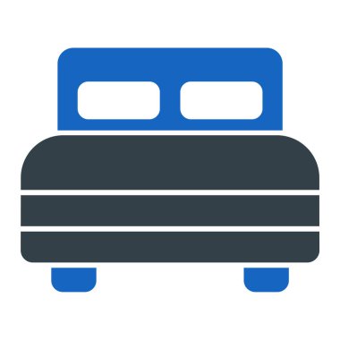yatak ikonu vektör illüstrasyonu