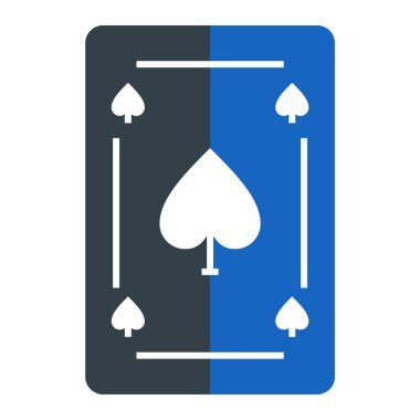 Bir kumarhane kartı simgesinin vektör çizimi