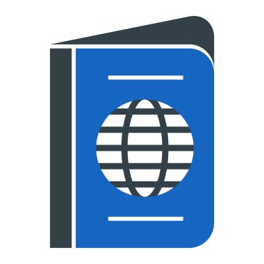Pasaport ikonu vektör illüstrasyonu