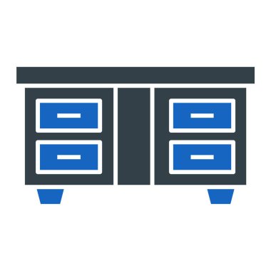 Kabine ikonu vektör illüstrasyonu