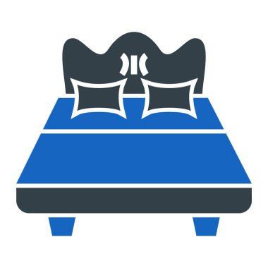 yatak ikonu vektör illüstrasyonu