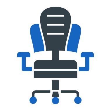 ofis sandalyesi ikon vektör illüstrasyonu