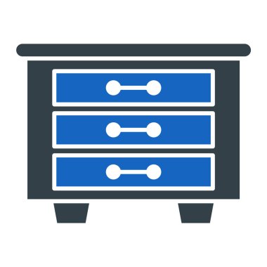 Kabine ikonu vektör illüstrasyonu