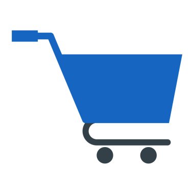 Alışveriş arabası vektör simgesi beyaz arkaplanda izole edildi