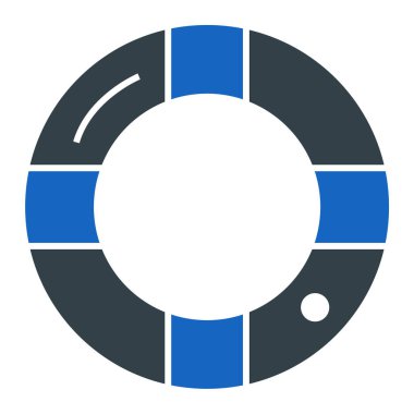 Can simidi simgesi. Ağ için yaşam şamandırası vektör simgelerinin düz çizimi