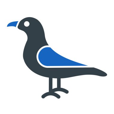 kuş simgesi vektör illüstrasyonu