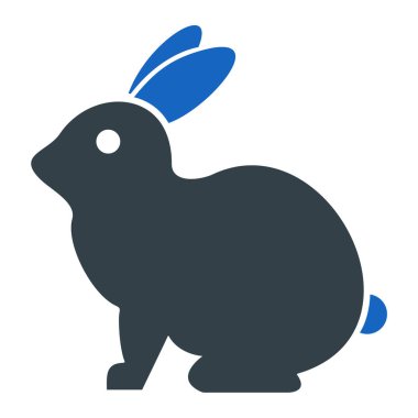 Sevimli tavşan ikonu. Web için hayvan vektör simgelerinin basit çizimi