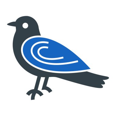 kuş simgesi vektör illüstrasyonu