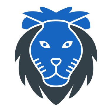 Aslan başı logo vektör illüstrasyon tasarımı