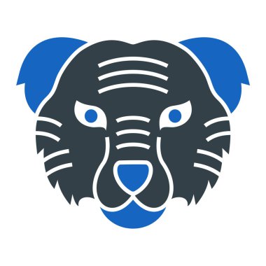 Aslan suratlı. vektör illüstrasyonu