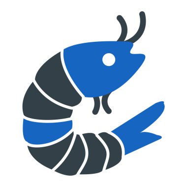 Karides simgesi vektör illüstrasyonu