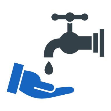 Musluk ikonu. İnternet için musluk vektör simgelerinin basit çizimi