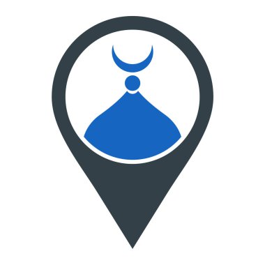 pin vektör düz simgesi