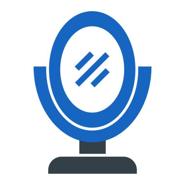 Ayna simgesi vektör illüstrasyonu